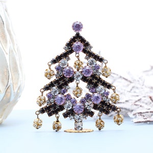 Rhinestone Christmas Tree, Vintage Christmas Tree- Christmas gift ideas Crystals Christmas Tree, Czech Rhinestone Tree retro Christmas tree