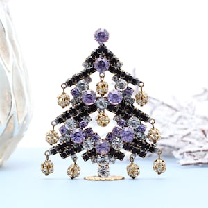 Rhinestone Christmas Tree, Vintage Christmas Tree- Christmas gift ideas Crystals Christmas Tree, Czech Rhinestone Tree retro Christmas tree