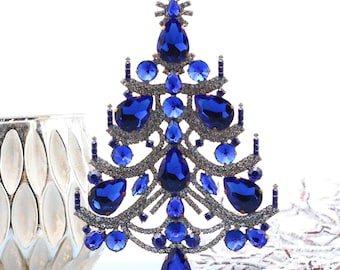 Strass-kerstboom, vintage kerstboom - kerstcadeau-ideeën Kristallen kerstboom, Tsjechische strass-boom retro kerstboom