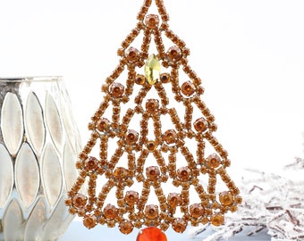 Strass-kerstboom, vintage kerstboom - kerstcadeau-ideeën Kristallen kerstboom, Tsjechische strass-boom retro kerstboom