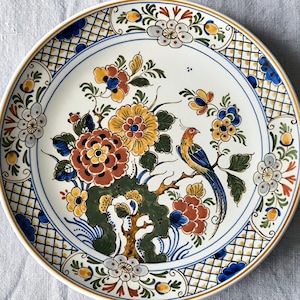 Authentic Royal Delft polychrome 1981 Hand Painted Plate - Traditional Dutch Delftware Perfect Collectors Gift - Porceleyne Fles pottery