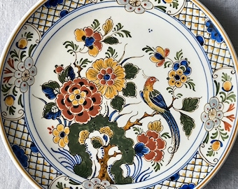 Autentico piatto dipinto a mano policromo Royal Delft del 1981 - Tradizionale ceramica olandese di Delft, perfetto regalo per collezionisti - Ceramica Porceleyne Fles