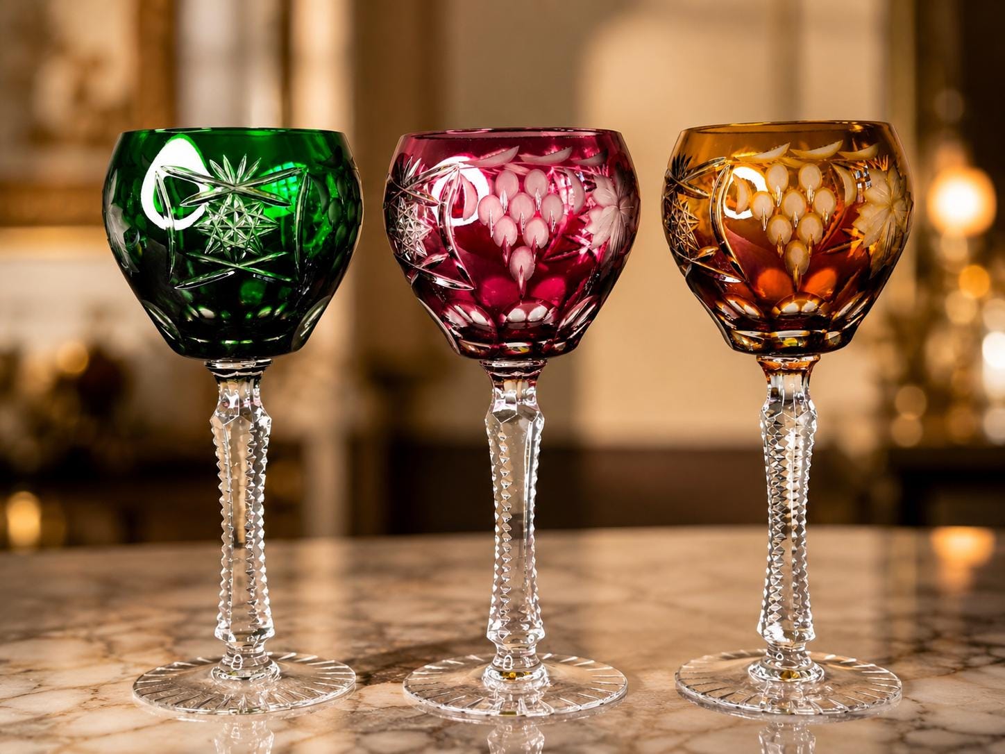 Nachtmann colored crystal glasses