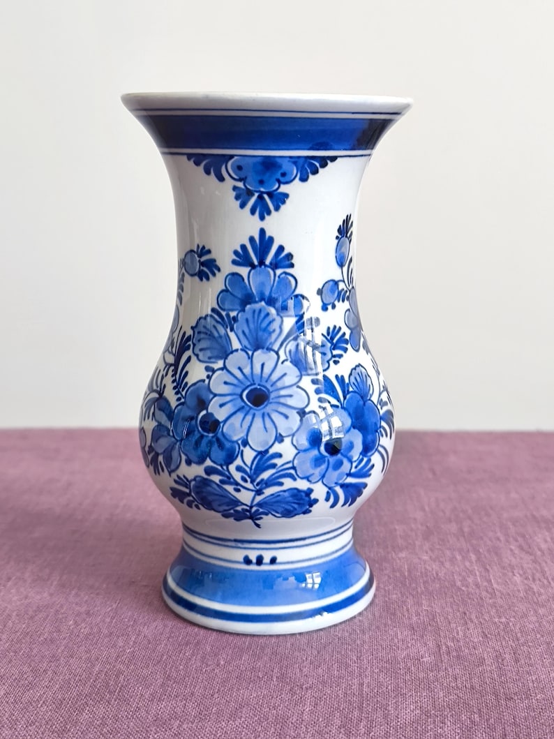 Authentic Royal Delft Vase 1979 Hand Painted Traditional Dutch Blue ...