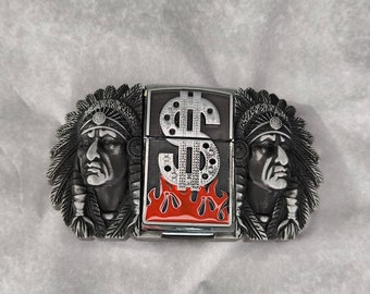 Belt Buckle with a Lighter Built-In Stylish and Functional Gift for man - Unused, unfilled - Lighter Belt Buckle gift for him