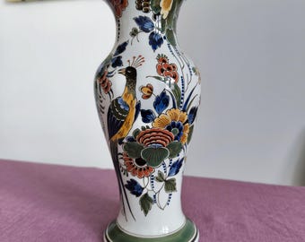Royal Delft Polychrome Vase 1988 - Handpainted Collectible