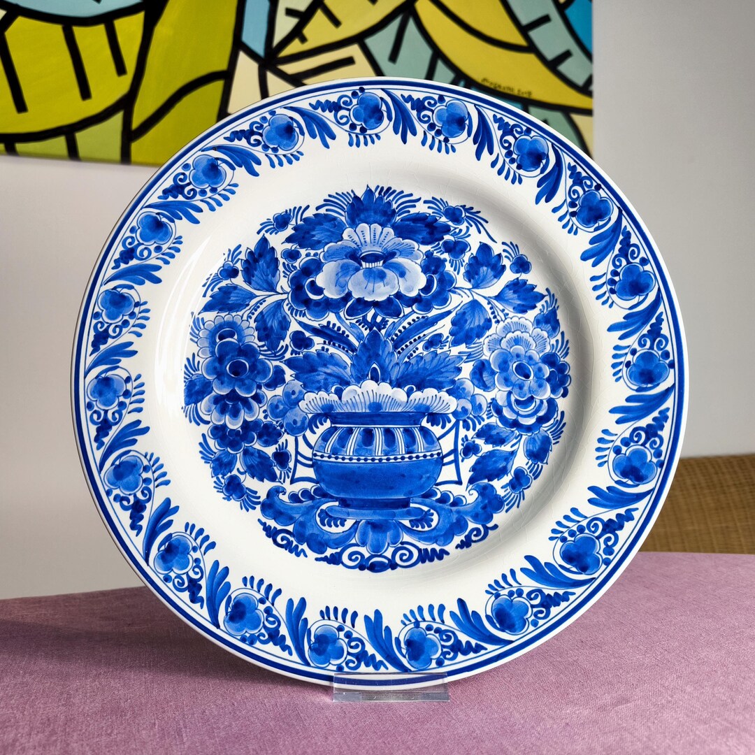  Delft フラワーモチーフ プレート 1905年製 Delft フラワーモチーフ プレート 1905年製 Delft フラワーモチーフ