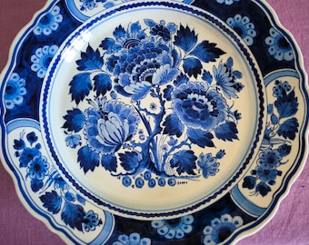 ロイヤルデルフトタイル 海事風景 - 署名入り Verdoold M.W. 手描き