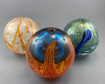 Handmade Bohemian Glass Paperweight - Unique Colored Glass Art - Handcrafted Glass Paperweight Made in Czech - Perfect Gift Stunning Decor