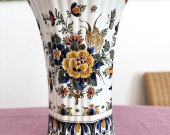 ロイヤルデルフト ポリクローム花瓶 1986 - ポーセリン・フレスによる