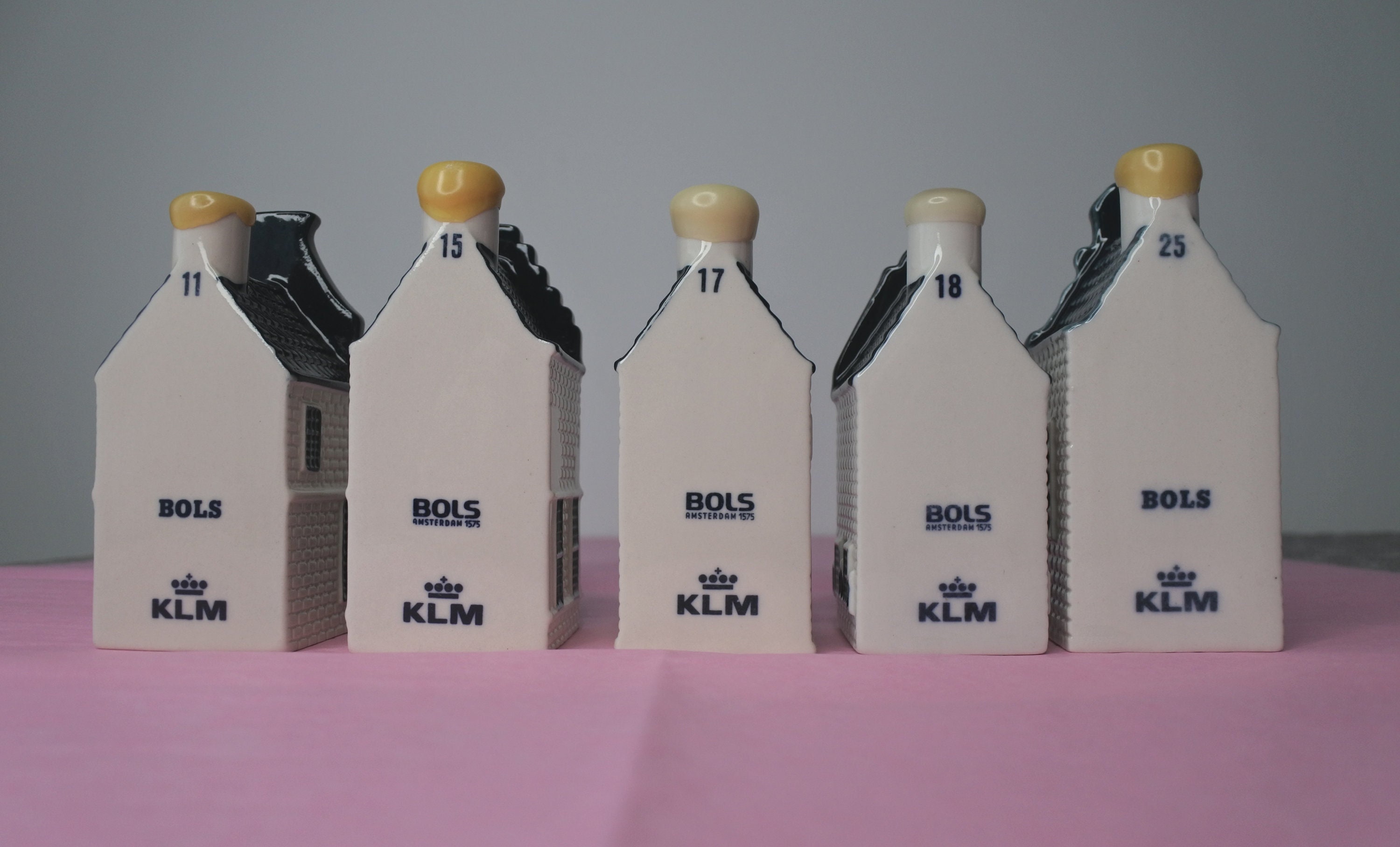 No. 11、15、17、18、25 KLM デルフトブルー ミニチュアハウス - 本格
