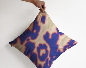 Dopamine Cushion Cover, Colorful Purple Yellow & Green Throw Pillowcase, Eclectic Home Decor for Maximalist Living Room (40x40cm - 65x65cm)