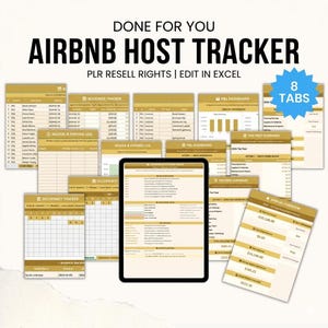 Airbnb-värdskalkylblad | Inkomst- och kostnadsspårning för hyresfastigheter | Vinst- och skatteöversikt för beläggning i Excel
