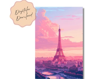 Paris cityscape | Digital Download | Instantly Printable | Bring a piece of Paris home