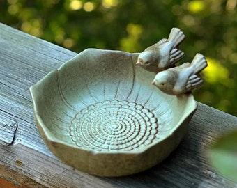 Ceramic Birdbath Bowl Bird Feeder