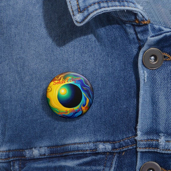 April 8th 2024 Total Solar Eclipse - Abstract pin for the Total Solar Eclipse