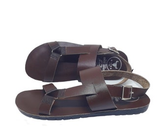 Bison Men’s Brown Leather Sandal