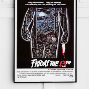 Retro 80s Horror Poster – Classic Cult Slasher Cinema Collectible PRINTABLE DOWNLOAD Buy One Get One Free