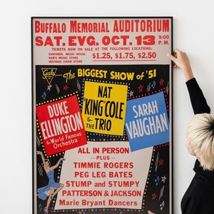 Classic Jazz Print 1950s Vintage Swing Era Festival Poster PRINTABLE DOWNLOAD
