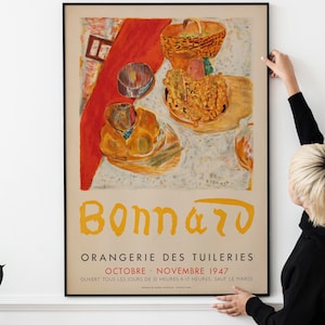 Vintage Bonnard Art Poster – 1947 French Exhibition Print, Classic Orangerie Des Tuileries, Retro Paris Wall Decor