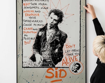 Vintage 80s Punk Poster – Iconic Music Art Print, Retro