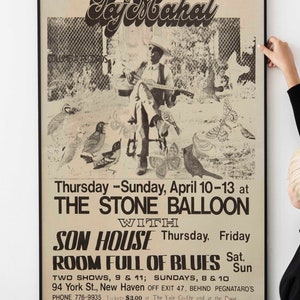Jazz Blues 1960s Vintage Music Poster