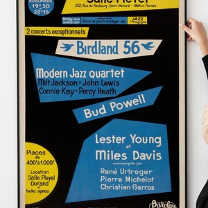 Modern Jazz Quartet 1956 Paris Vintage French Jazz Concert Poster