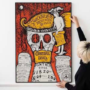 Vintage 70s Psychedelic Music Poster – Classic Folk, Rock & Blues Concert Art Rock Festival Wall Art