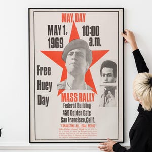 Bundel met retro jaren 60 protestposter – verzamelobjecten klassieke burgerrechten en bevrijdingsbeweging PRINTBAAR DOWNLOAD
