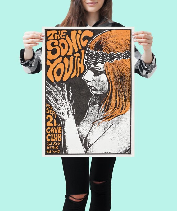 Retro Pop Rock Poster – Vintage 80s New Wave Art for Classic