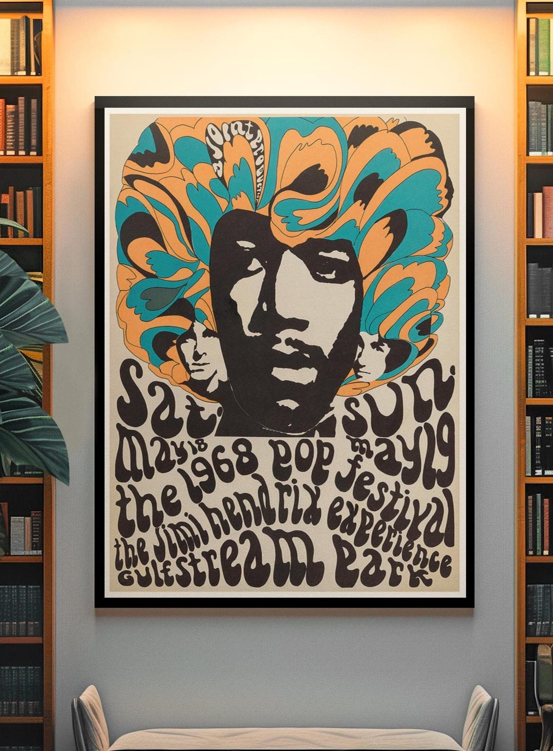 Four Vintage 70s Psychedelic Music Posters – Rock, Country