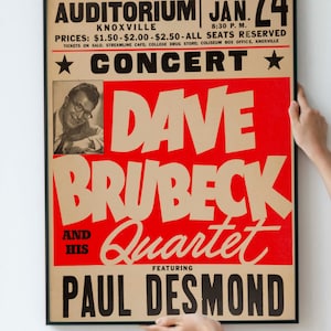 1960s Jazz Concert Poster – Vintage Cool Jazz & Live Music Art Print