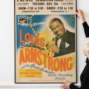 Póster de recuerdos de jazz retro: arte mural icónico del jazz clásico