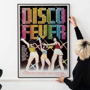 Póster de discoteca retro de los años 70: impresión de película de discoteca vintage, recuerdos de música clásica Impresión de discoteca clásica, arte de películas retro DESCARGA IMPRIMIBLE