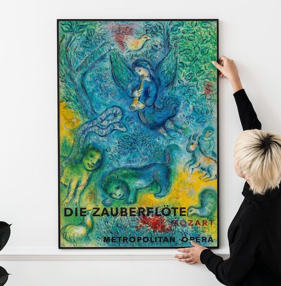 Vintage 1960s Opera Poster – Classic Mozart Print, Retro Opera Art, The Magic Flute