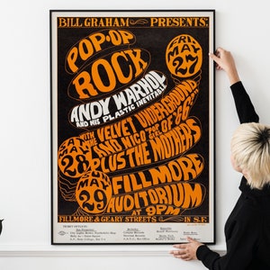 Vintage Musik Festival Konzert Poster – Kultiger 60er Jahre Rock Band Kunstdruck für Retro Dekor & Musikliebhaber