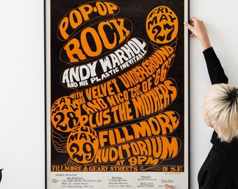 ポスター vintage 60's poster The Happenings print ad 1969 orig vintage 60s retro music