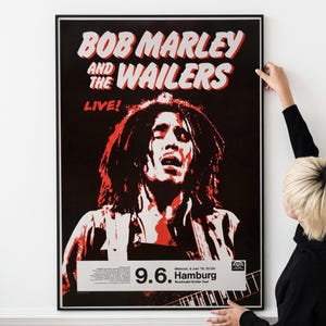 Póster de concierto de música jamaiquina clásica de los años 70: arte reggae retro, recuerdos de festivales antiguos, decoración de pared rasta