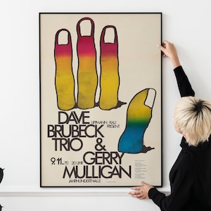 Póster de recuerdos de conciertos de jazz retro, arte de jazz vintage de los años 70, colección de música clásica, decoración de pared icónica de jazz