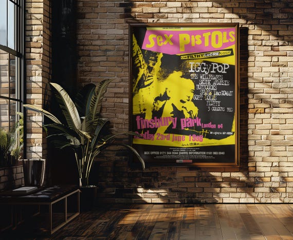 80s Punk Concert Poster – Alternative Rock Festival Art PRINTABLE