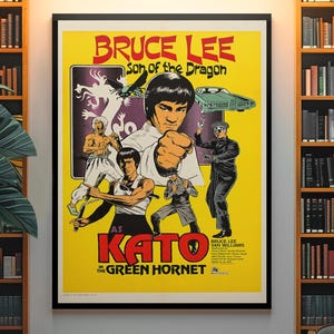 Vintage Martial Arts Poster – 70s Kung Fu Action Film Art, Japanese Movie Collectible Print