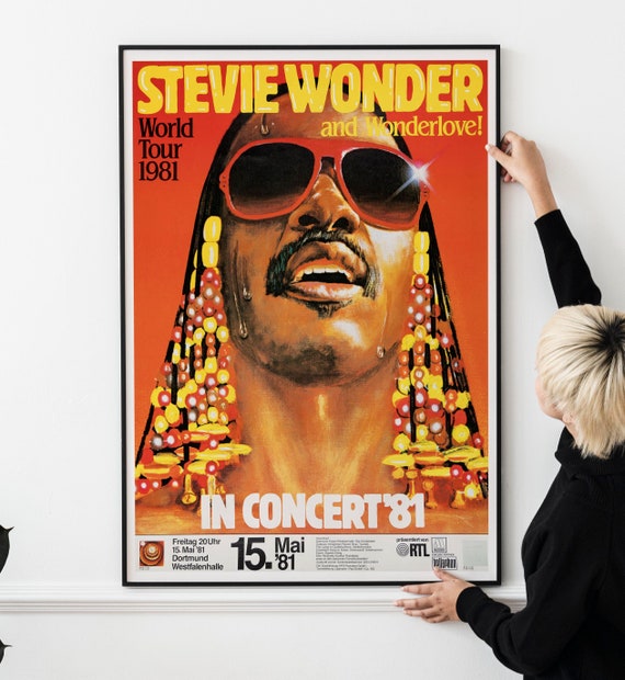 ☆Stevie Wonder☆ Poster R&B Soul Stevie Wonder POSTER **AMAZING POP ART** Print Motown 70's