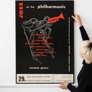 Cuatro carteles vintage de conciertos y festivales de jazz de los años 60 y 70 (descarga imprimible)