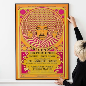 3x Vintage 1960s Psychedelic Concert Poster – Music Memorabilia PRINTABLE DOWNLOAD