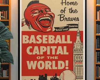 Mini Batte Souvenir Atlanta Braves – En Bois, Pour Enfant, Neuve (sans Boîte)