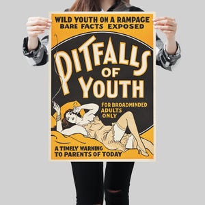 2 Vintage Marijuana Reefer Funny 1930s Propaganda Movie Posters PRINTABLE DOWNLOAD