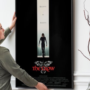 Retro Horrorfilm Kunst, The Crow 1990s Film Poster, Kult Classic Wall Print DRUCKBARE DOWNLOAD