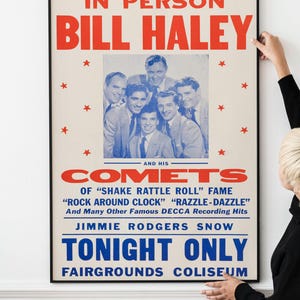 Two Retro 50s Rock and Roll Music Posters PRINTABLE DOWNLOAD