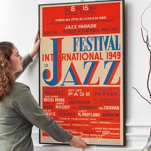 Retro Jazz Poster Collection – 4x Vintage Festival & Concert Memorabilia Prints PRINTABLE DOWNLOAD