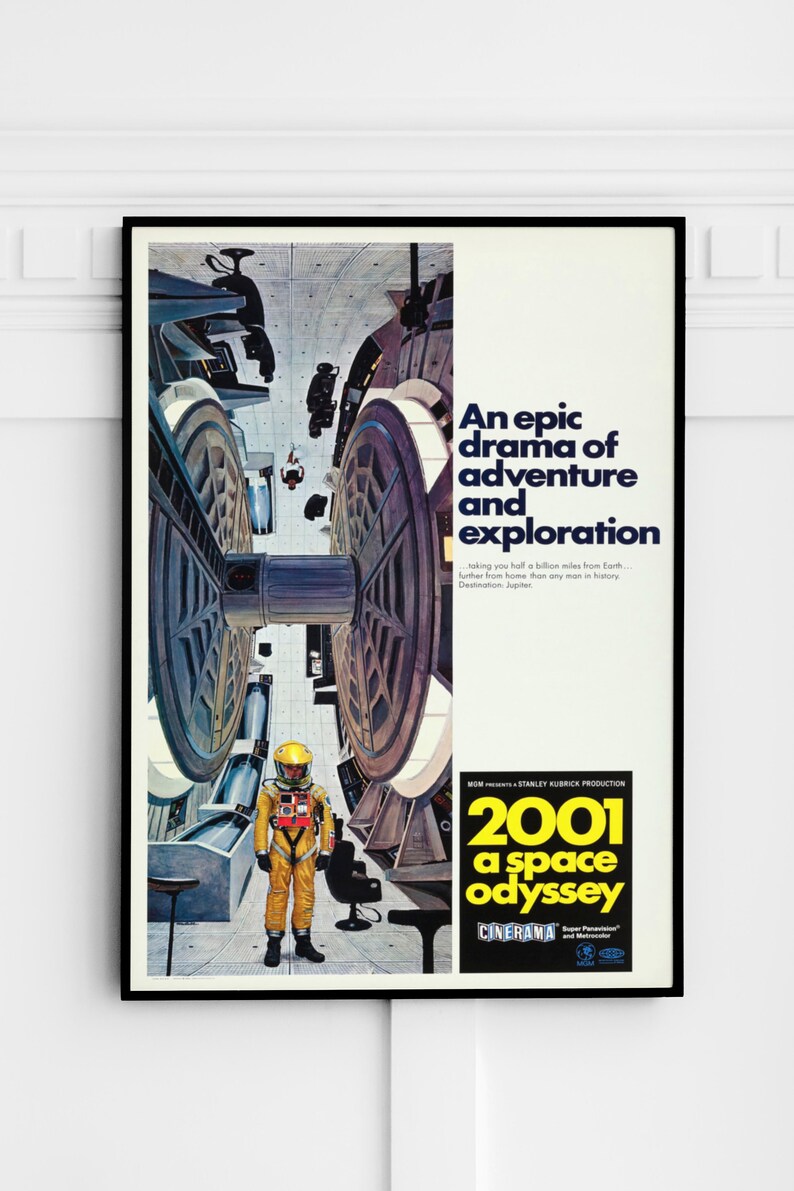 24x36 2001 A Space Odyssey 1968 Vintage Movie Poster Big Poster Etsy